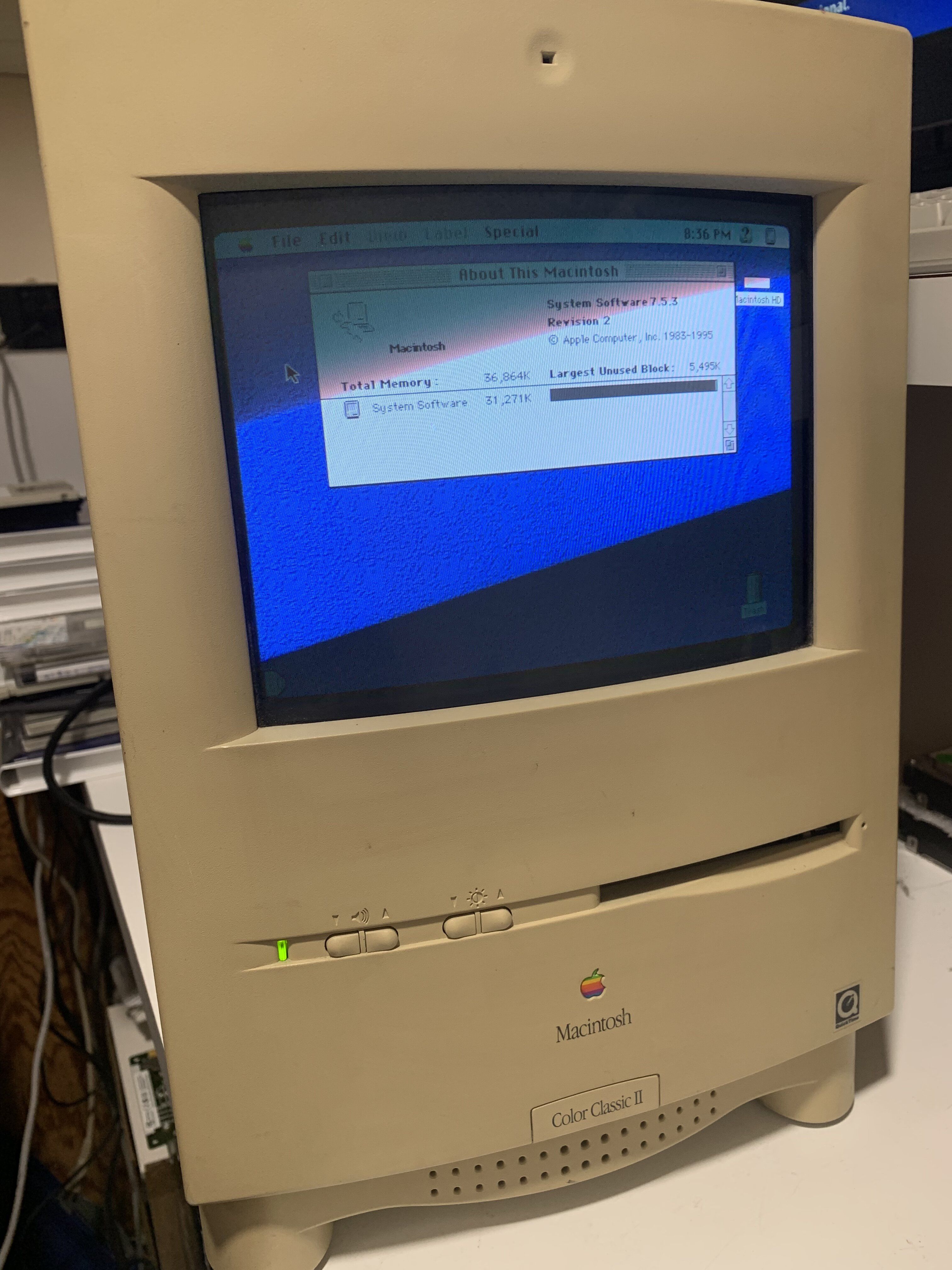 Macintosh LC 575 “Mystic” logic board recap, install into Color 