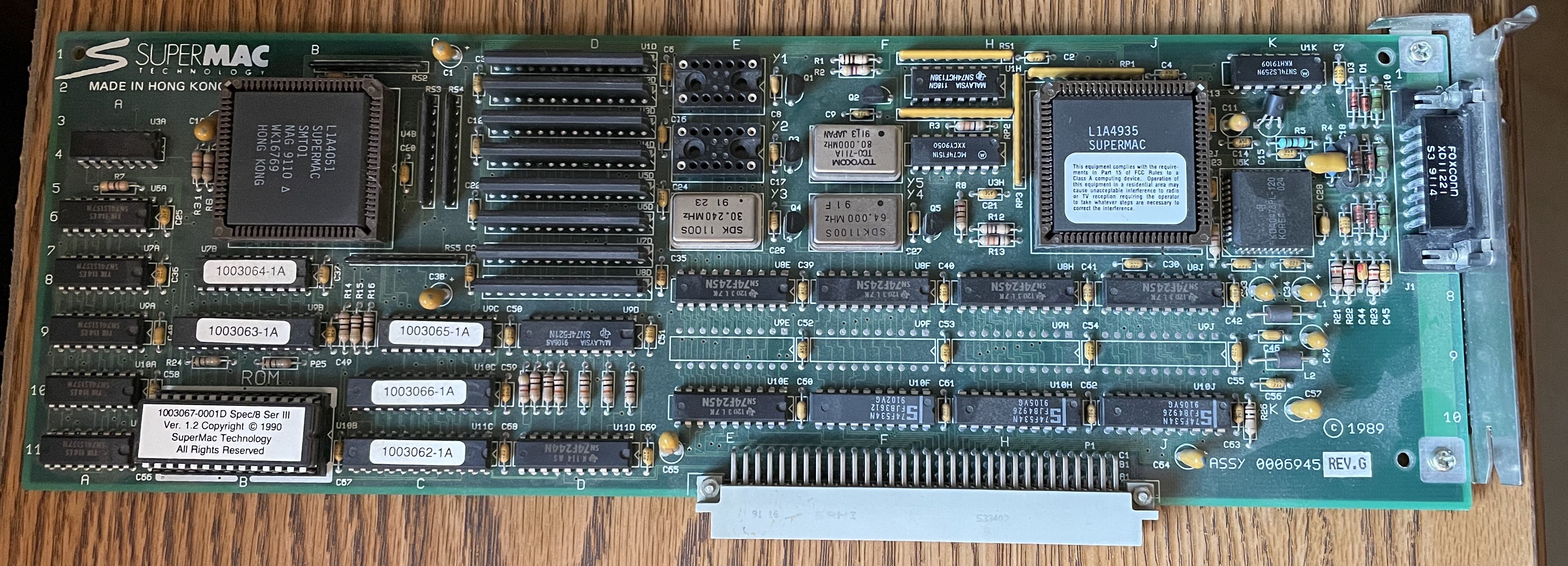 A Spectrum/8 Series III NuBus card.