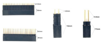 HAT Hardware Kit Including GPIO and PoE 2x20 and 2x2 Pin Extra Tall Stacking Headers.png