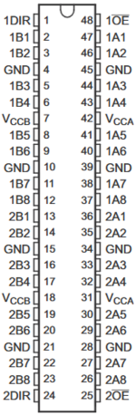 TI 74AVC16T245 Pinout.png
