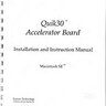 Novy Quik30 for Macintosh SE Installation and Instruction Manual